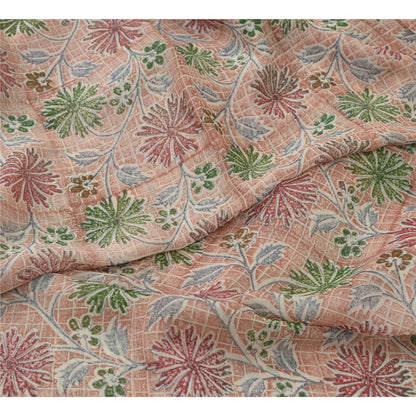 Sanskriti Vintage Dusty Pink Sarees Blend Georgette Printed Sari Craft Fabric