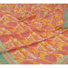 Sanskriti Vintage Cream Sarees Pure Georgette Silk Printed Sari Craft Fabric