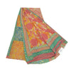 Sanskriti Vintage Cream Sarees Pure Georgette Silk Printed Sari Craft Fabric