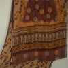 Sanskriti Vintage Brown Sarees Pure Georgette Silk Printed Sari Craft 5Yd Fabric