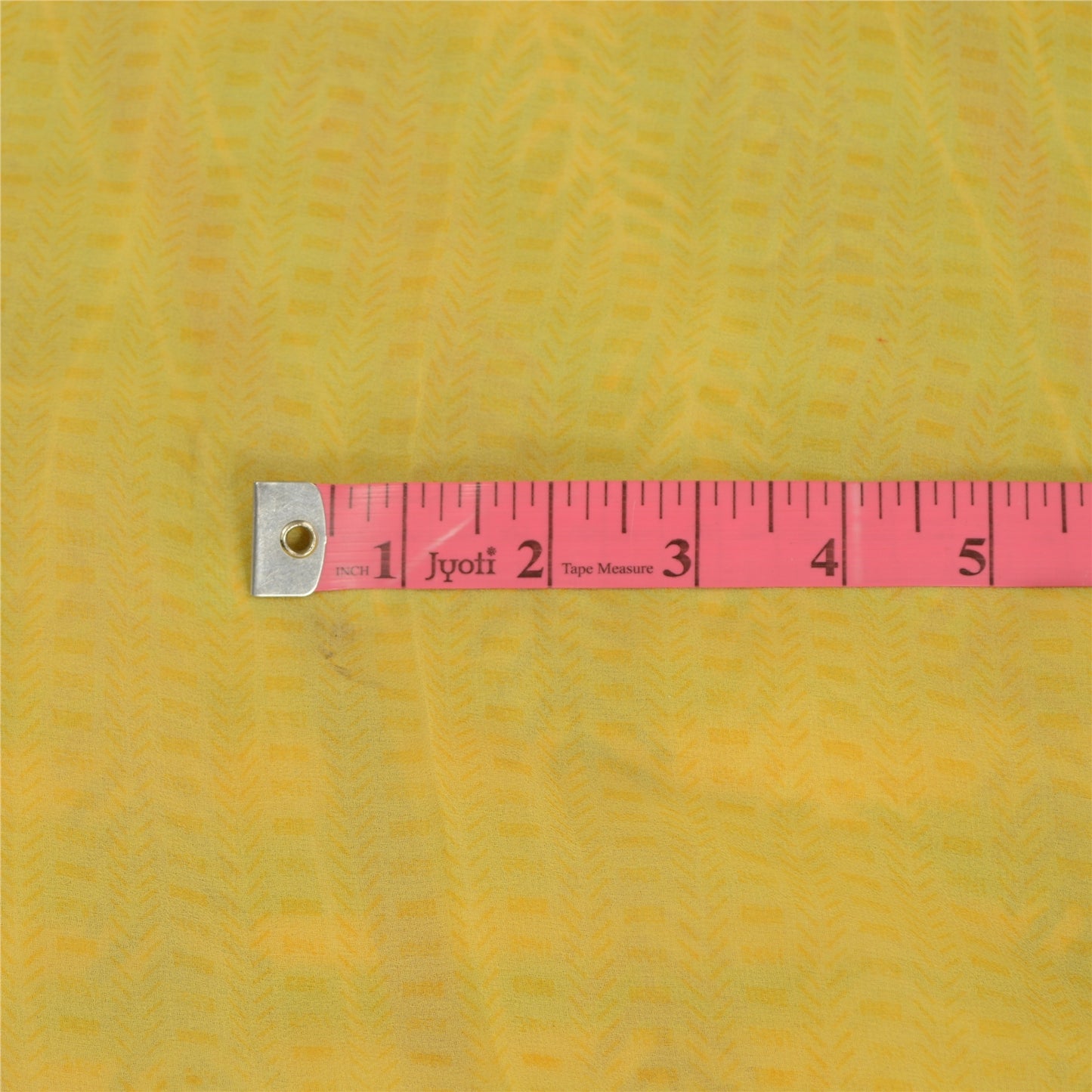 Sanskriti Vintage Yellow Indian Sari Leaf Printed Georgette Sarees Craft Fabric