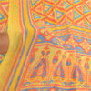 Sanskriti Vintage Red Indian Sarees Printed Georgette Indian Sari Craft Fabric