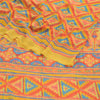Sanskriti Vintage Red Indian Sarees Printed Georgette Indian Sari Craft Fabric