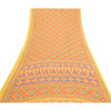 Sanskriti Vintage Red Indian Sarees Printed Georgette Indian Sari Craft Fabric