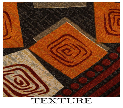 Sanskriti Vintage Saree Black Pure Georgette Geometric Print Sari 5.5Yard Fabric
