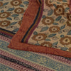 Sanskriti Vintage Brown Sarees Pure Georgette Silk Printed Sari Craft Fabric