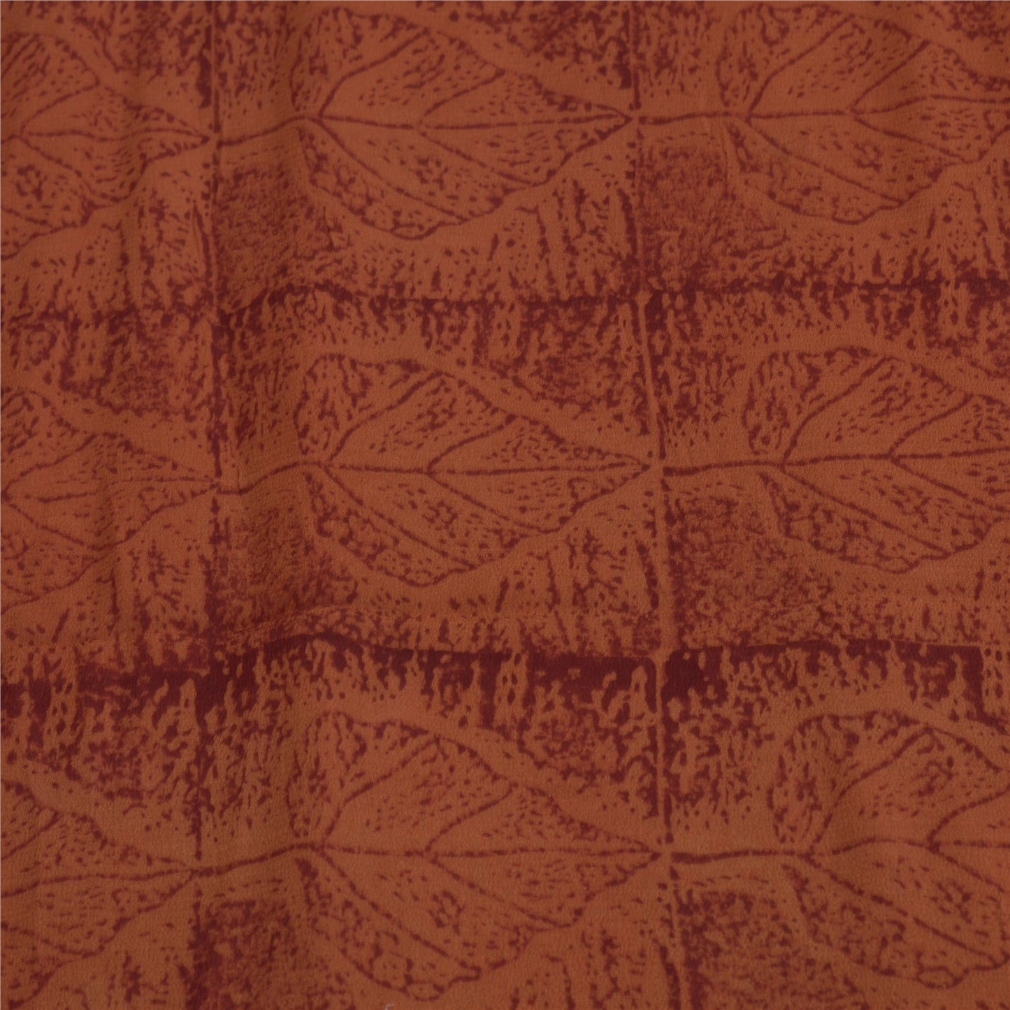 Sanskriti Vintage Brown Sarees Pure Georgette Silk Printed Sari Craft Fabric