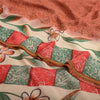 Sanskriti Vintage Orange Sarees Pure Georgette Silk Printed Sari Craft Fabric