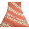 Sanskriti Vintage Orange Sarees Pure Georgette Silk Printed Sari Craft Fabric