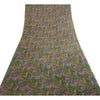 Sanskriti Vintage Green Sarees Georgette Abstract Print Sari 6 yd Craft Fabric