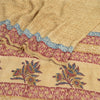 Sanskriti Vintage Cream Sarees 100% Pure Georgette Silk Printed Sari 5 Yd Sustainable Fabric