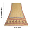 Sanskriti Vintage Cream Sarees 100% Pure Georgette Silk Printed Sari 5 Yd Sustainable Fabric