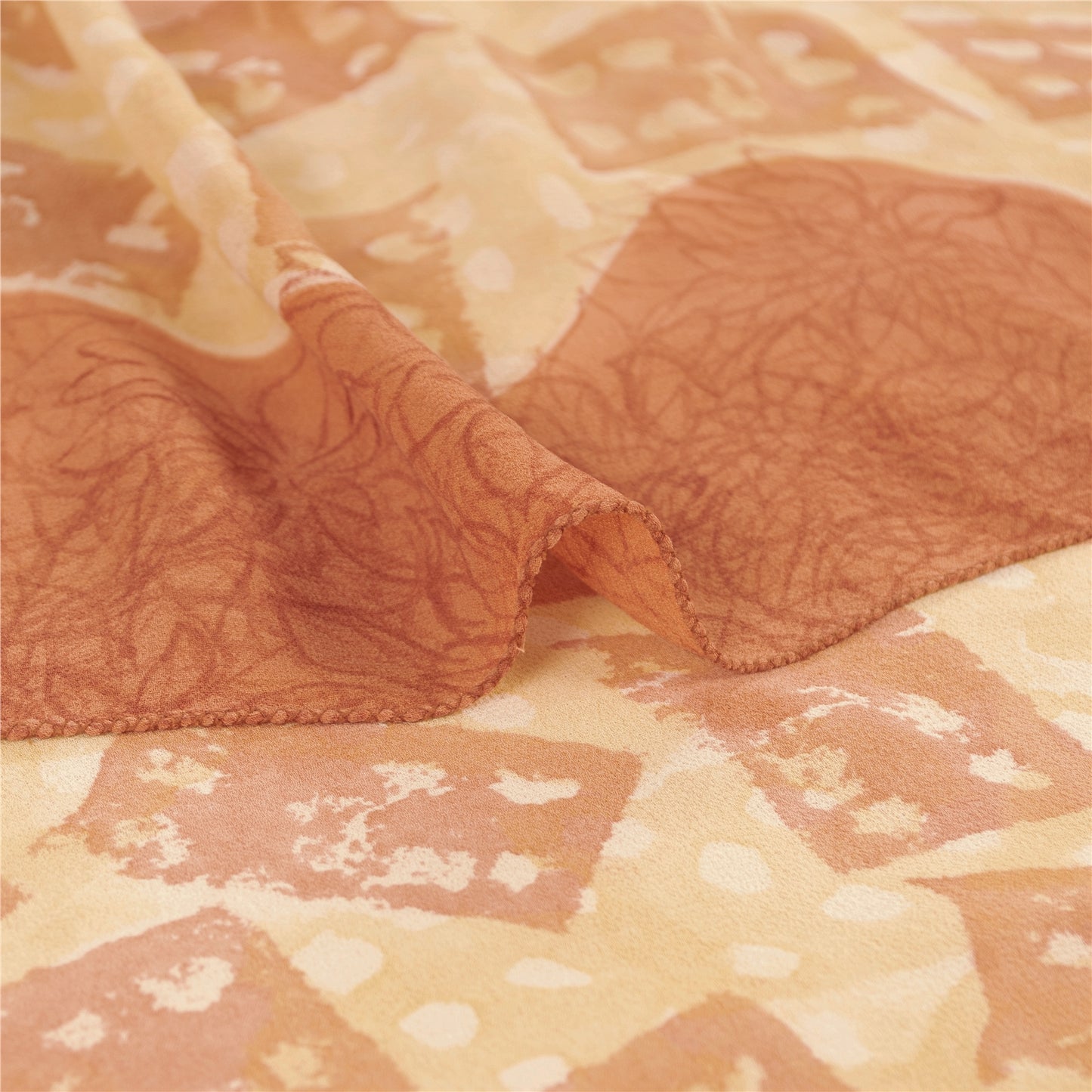 Sanskriti Vintage Peach Sarees Pure Georgette Silk Printed Sari 5yd Craft Fabric