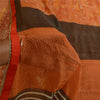 Sanskriti Vintage Orange Sarees Pure Georgette Silk Printed Sari Craft Fabric