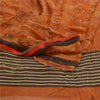 Sanskriti Vintage Orange Sarees Pure Georgette Silk Printed Sari Craft Fabric