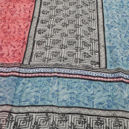 Sanskriti Vintage Sarees Pure Georgette Silk Printed Indian Sari Craft Fabric
