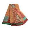 Sanskriti Vintage Sari Indian Multi Indian Georgette Printed Sarees Craft Fabric