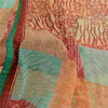 Sanskriti Vintage Sari Indian Multi Indian Georgette Printed Sarees Craft Fabric