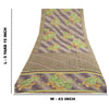 Sanskriti Vintage Purple Indian Sari Printed Georgette Sarees Soft Craft Fabric