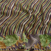 Sanskriti Vintage Purple Indian Sari Printed Georgette Sarees Soft Craft Fabric