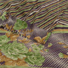 Sanskriti Vintage Purple Indian Sari Printed Georgette Sarees Soft Craft Fabric