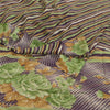 Sanskriti Vintage Purple Indian Sari Printed Georgette Sarees Soft Craft Fabric