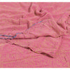 Sanskriti Vintage Pink Saree Pure Georgette Silk Printed Sari Craft 5 Yd Fabric