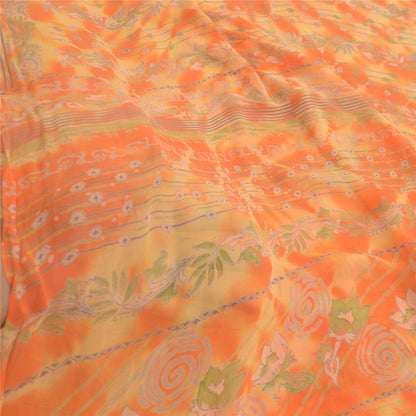 Sanskriti Vintage Leheria Sarees Pure Georgette Silk Printed Sari Craft Fabric