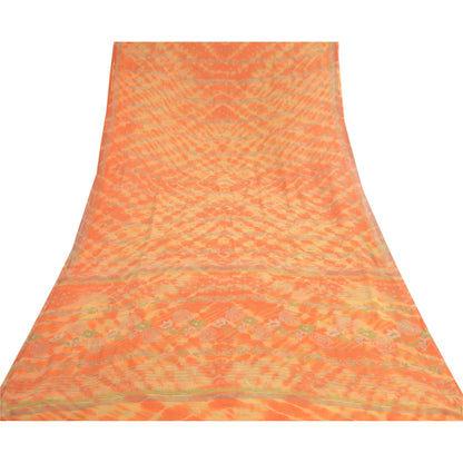 Sanskriti Vintage Leheria Sarees Pure Georgette Silk Printed Sari Craft Fabric