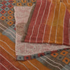 Sanskriti Vintage 100% Pure Georgette Silk Multicolor Printed Sarees 5 YD Sewing FabricSewing Patchwork Home Decor, Bag Making, Quilts Etc