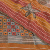 Sanskriti Vintage Saree Blend Georgette Floral Printed Sari Craft Decor Sustainable Fabric