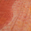 Sanskriti Vintage Orange & Peach Sarees Blend Chiffon Printed Sari 5yd Fabric