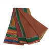 Sanskriti Vintage Dark Red Sarees Blend Georgette Printed Sari Craft Fabric