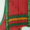 Sanskriti Vintage Red/Green Sarees Printed Blend Georgette Sari Craft Fabric