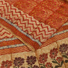 Sanskriti Vintage Multi Sarees Pure Georgette Silk Printed Sari 5yd Craft Fabric