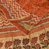 Sanskriti Vintage Multi Sarees Pure Georgette Silk Printed Sari 5yd Craft Fabric