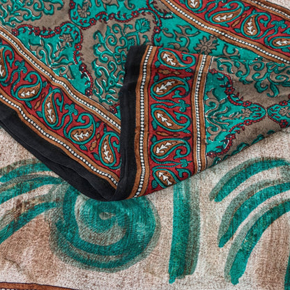 Sanskriti Vintage Saree Pure Georgette Silk Multicolor Printed Sari Craft Sustainable Fabric