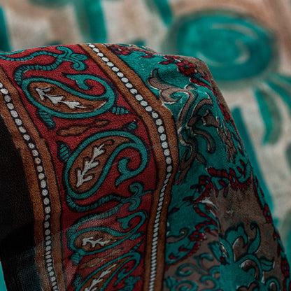 Sanskriti Vintage Saree Pure Georgette Silk Multicolor Printed Sari Craft Sustainable Fabric