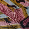 Sanskriti Vintage Sari Blend Georgette Lilla Trykt Sari 5 Yard Håndværk Bæredygtigt Stoff