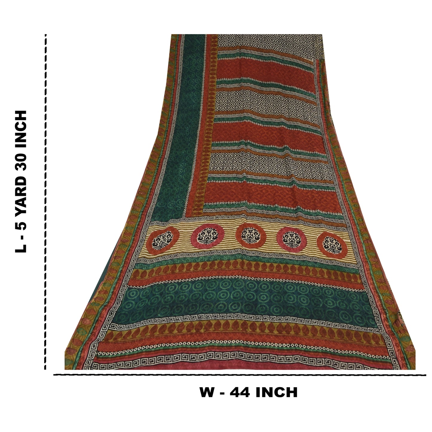 Sanskriti Vintage 100% Pure Georgette Silk Printed Black Indian Saree 5 Yd Craft Fabric Indian Heritage Textile Craft Supplies Material