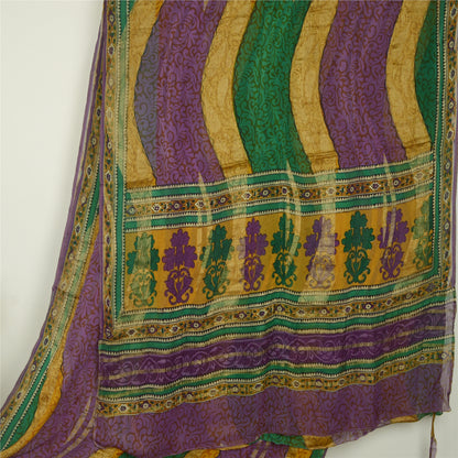 Sanskriti Vintage Sarees Pure Georgette Silk Printed Zari Work Sari Craft Fabric