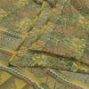 Сари Sanskriti Vintage Green Saree из чистого шелка-жоржета с принтом, мягкая ткань для рукоделия, устойчивая ткань