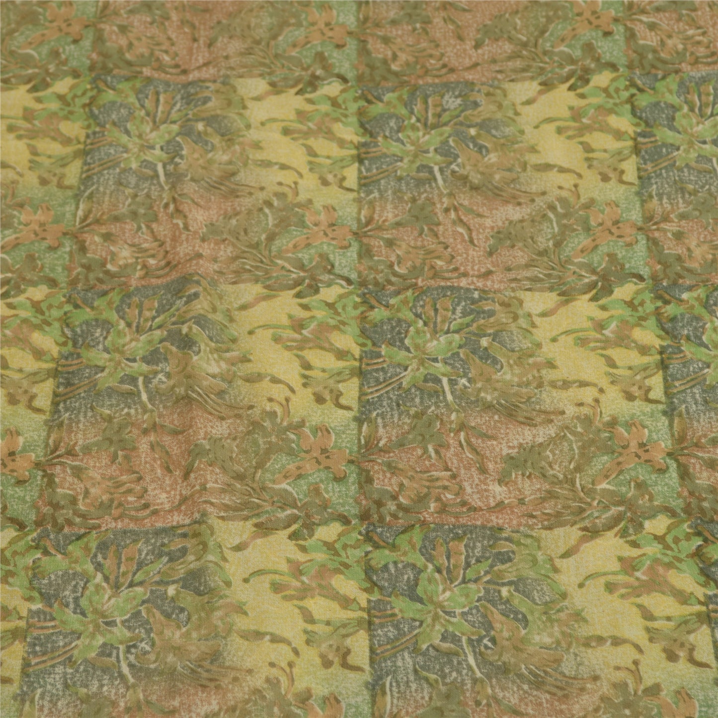 Сари Sanskriti Vintage Green Saree из чистого шелка-жоржета с принтом, мягкая ткань для рукоделия, устойчивая ткань