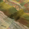 Сари Sanskriti Vintage Green Saree из чистого шелка-жоржета с принтом, мягкая ткань для рукоделия, устойчивая ткань