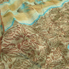 Sanskriti Vintage Cream Digital Printed Saree Blend Georgette Sari Craft Sustainable Fabric