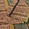 Sanskriti Vintage 100% Pure Georgette Silk Bollywood Multicolor Printed 5 Yd Saree Home Decor, Women Floral Outfit, Silk Scrap Fabric
