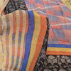 Sanskriti Vintage Saree Pure Georgette Silk Printed Sari Craft Multicolor Sustainable Fabric