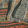 Sanskriti VintageSaree Pure Georgette Silk Printed Sari Craft Multicolor Sustainable Fabric