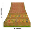 Sanskriti Vintage Saree Red 100% Pure Georgette Silk 6+Yd Saree Floral Printed Sari Craft Supplie Fabric Home Decor, Sewing, DIY Projects