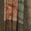 Sanskriti Vintage Pink & Blue Sarees Pure Georgette Print Sari 5yd Craft Fabric